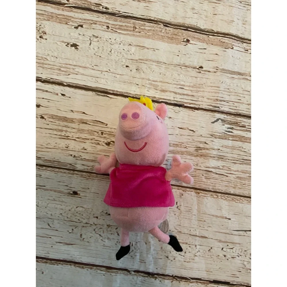 Peppa‎ Pig Princess Plush Stuffed Animal Pink Dress Yellow Crown Small Toy